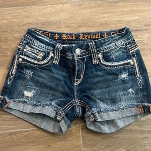Size 26 Rock Revival Mina denim shorts